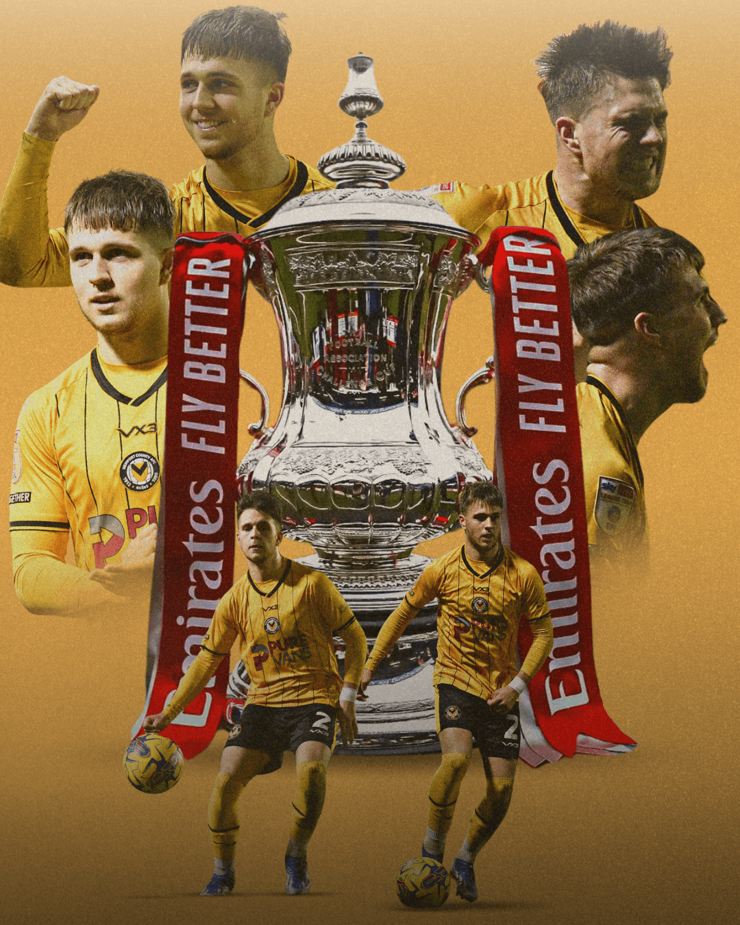 Football Graphics Sports Design soccer football FA CUP Manchester United Emiratesfacup Newport County