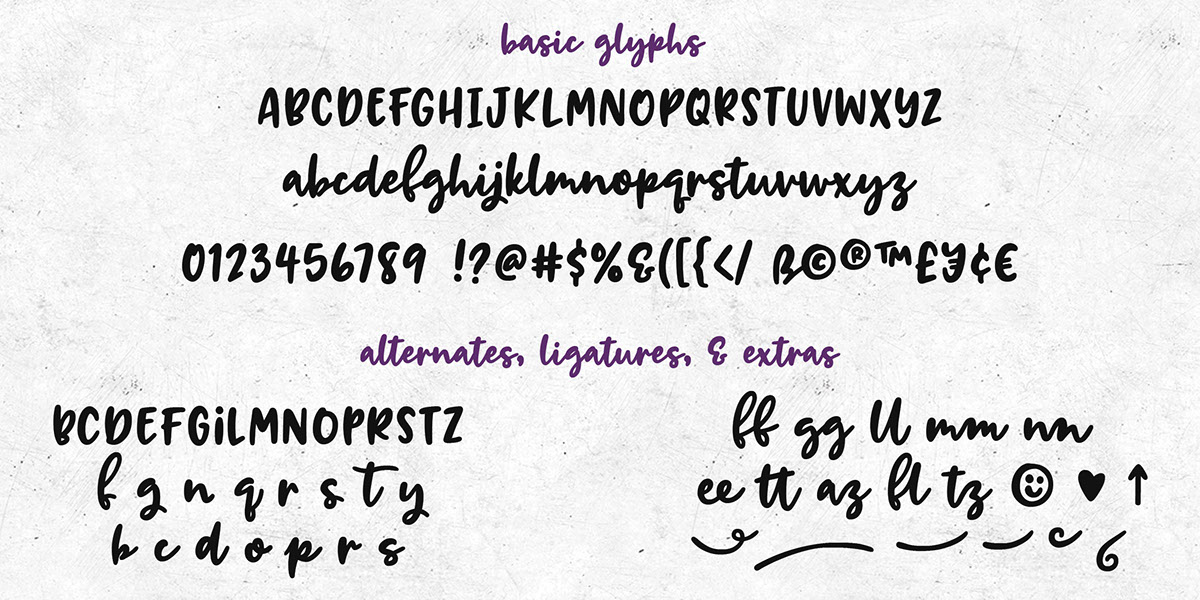 Breaking Bread font Typeface Script cursive handwriting lettering bold Heavy