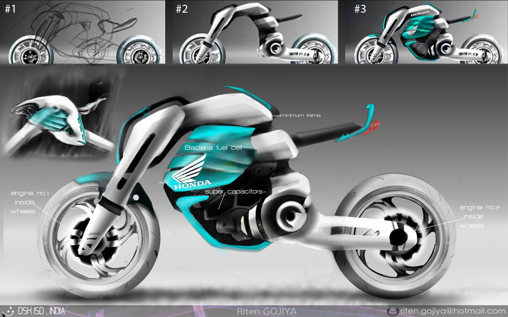 Honda future vehicle motorcycle design