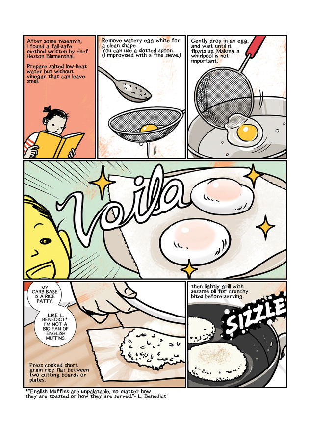 comic foodcomic manga cartoon NonFiction ILLUSTRATION  sequentialart egg cooking