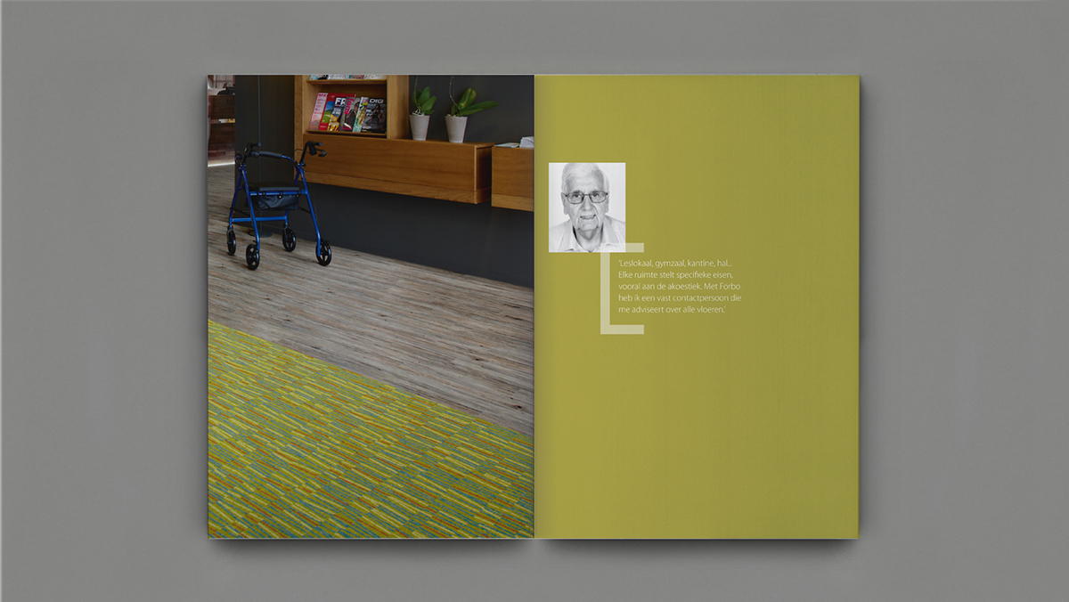 brochure Forbo design editorial print corporate Layout type photo