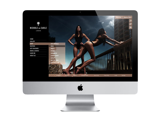 Nichole de Carle lingerie Website