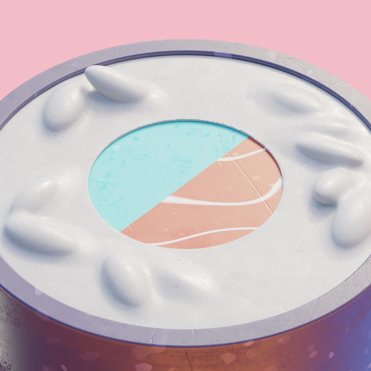 3D Character Food  colorful pastel kawaii design