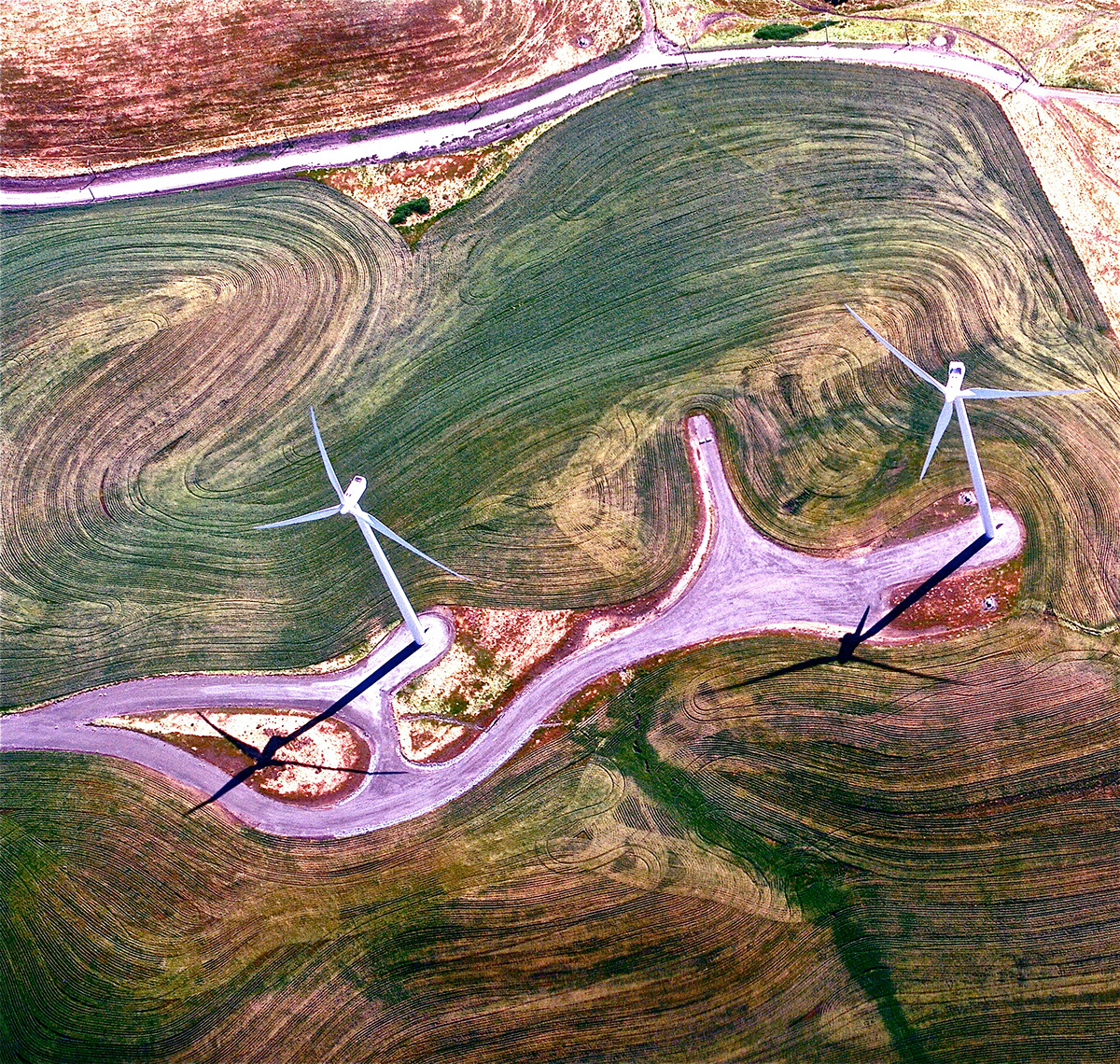 landscape aerial texture pattern line