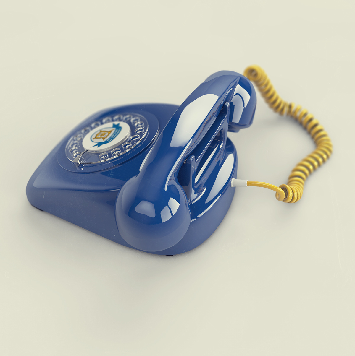 c4d 3D phone telephone Retro model