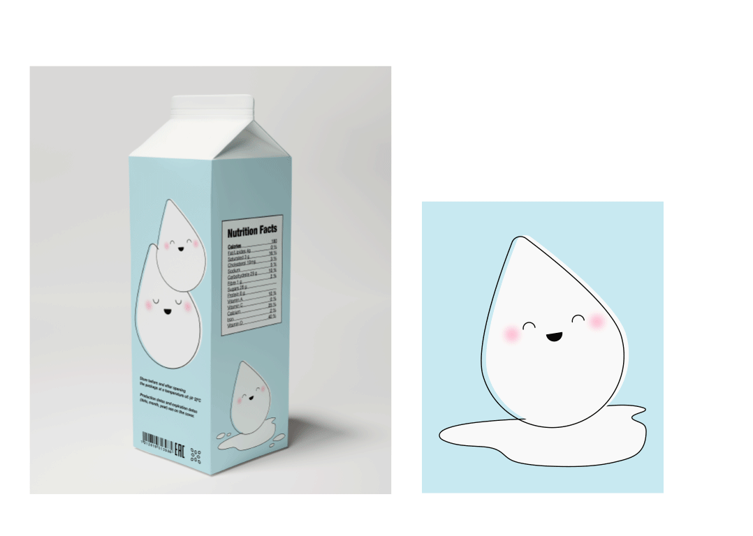 milk Packaging glass Cat natural organic brand identity cute drink cow