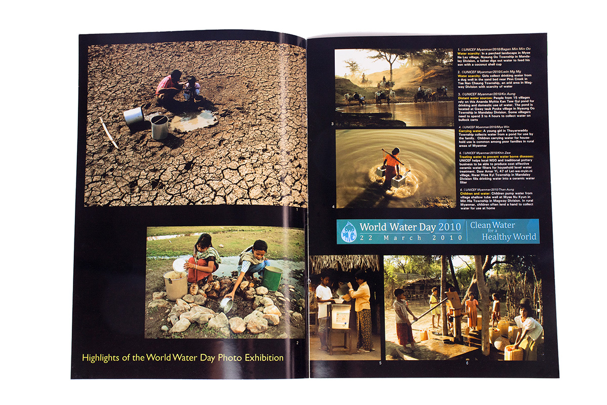 Adobe Portfolio offset lithography Offset Prints unicef United Nations newsletter myanmar