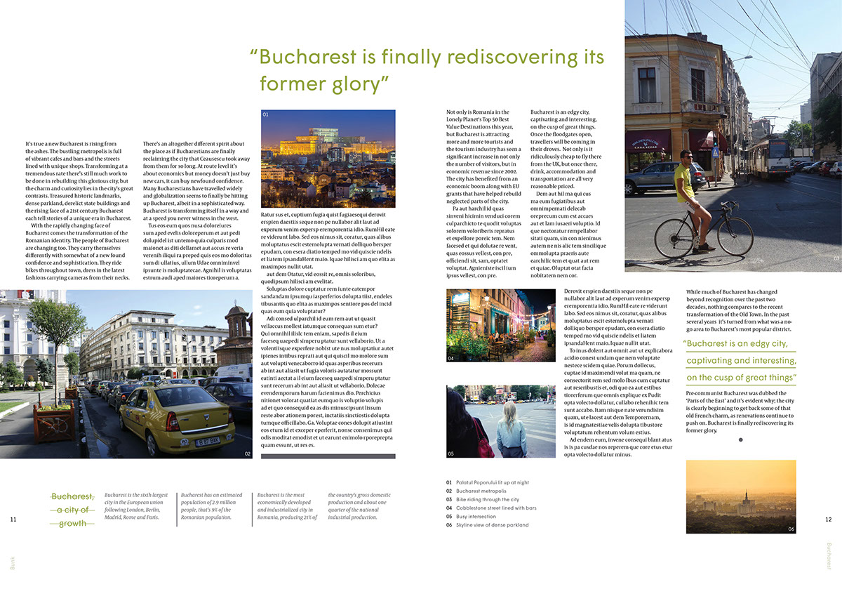 publication design magazine bucharest travel/lifestyle