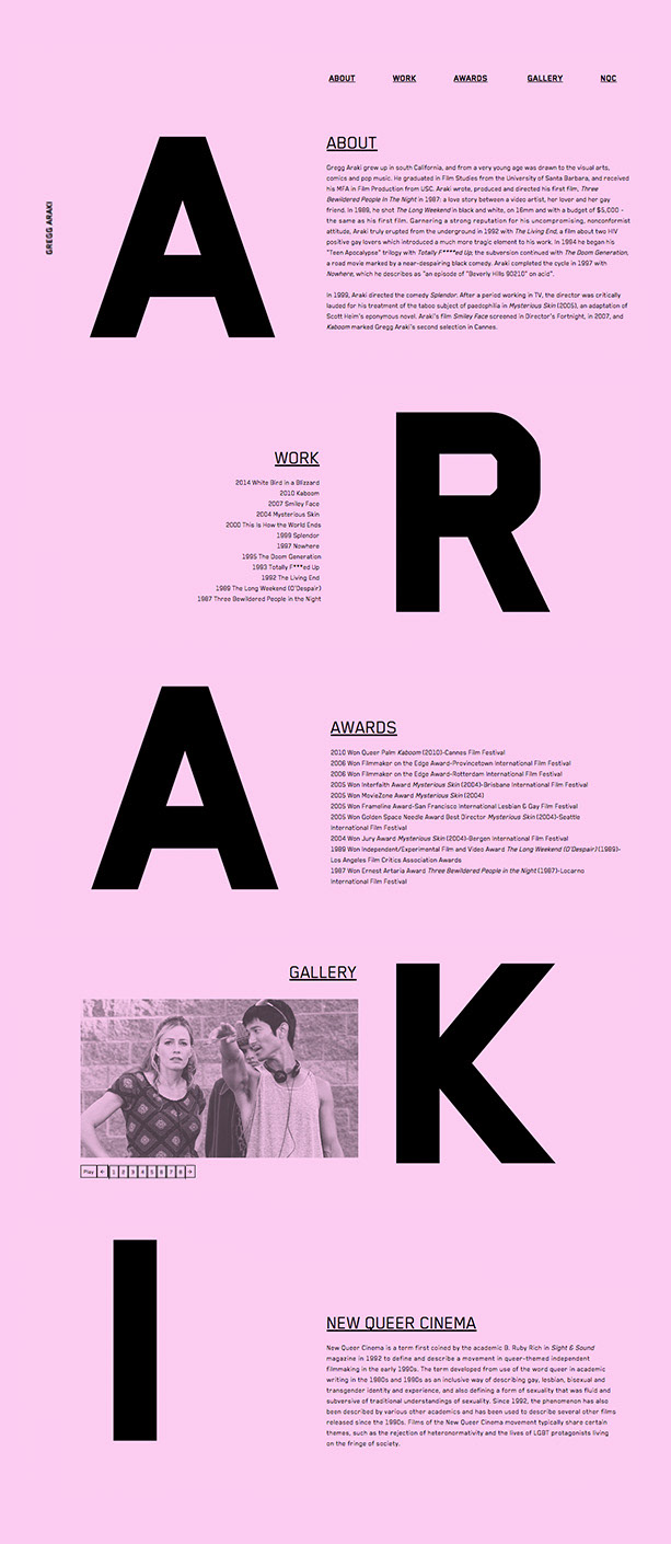 Web pink interaction Araki HTML css JavaScript jquery