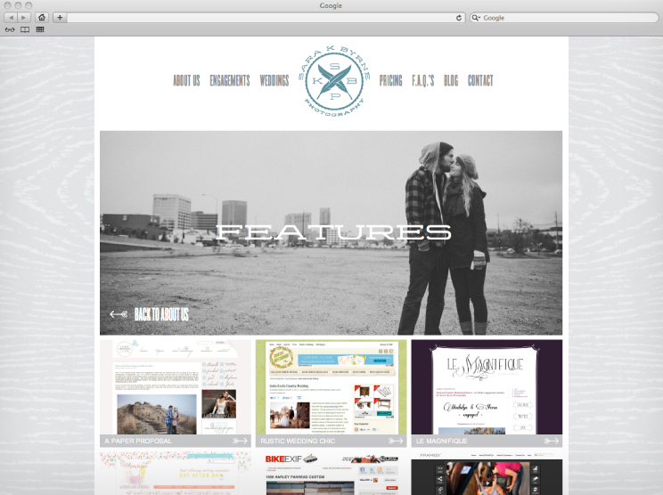 photographer branding Website Design design