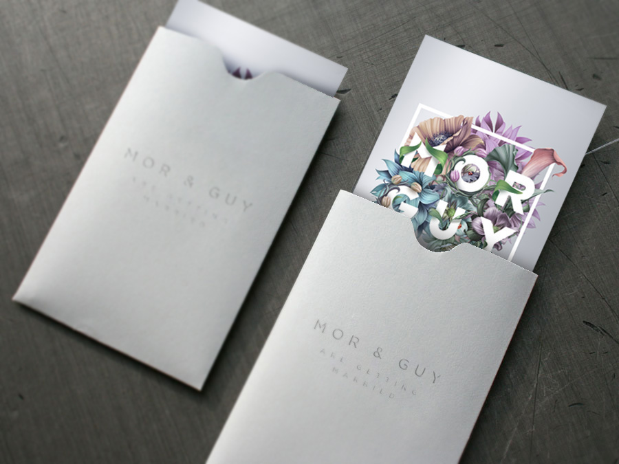 Invitation wedding Flowers silver Hipster sexy