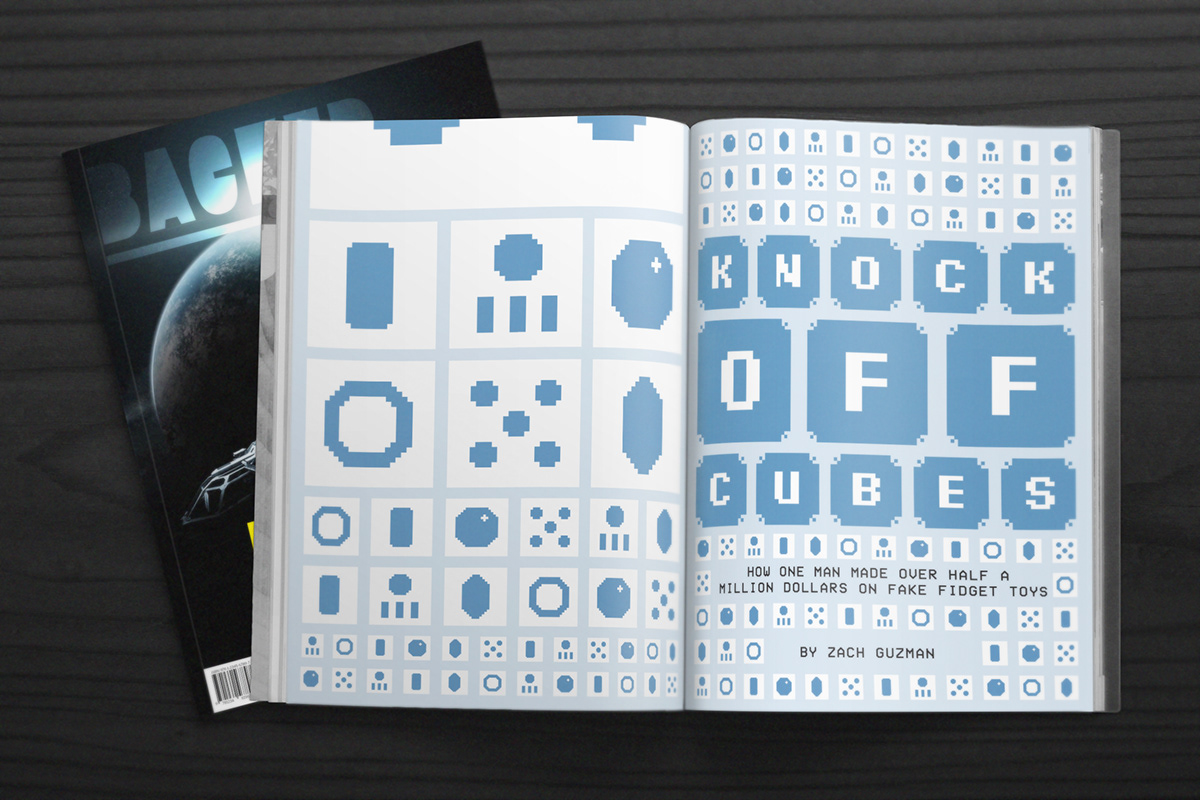 magazine backer Kickstarter indiegogo editorial crowdfunding Star Citizen fidget cube Pebble Time makey makey go