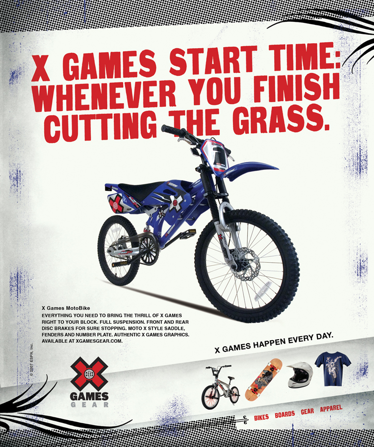 X GAMES ESPN Event Guide Banner Ad advertisement publication Los Angeles la jc penny Gear