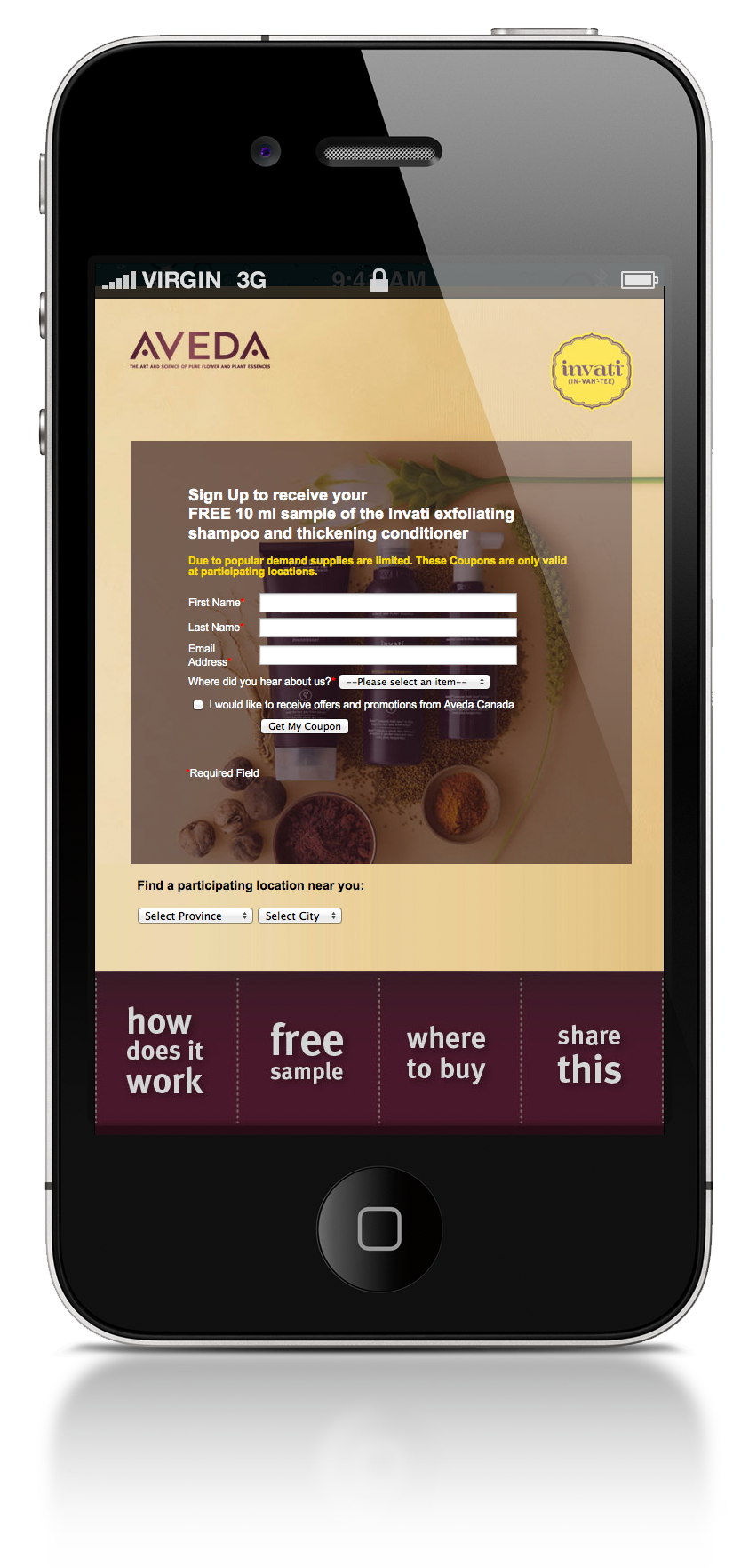 mobile microsite Digital strategy product launch