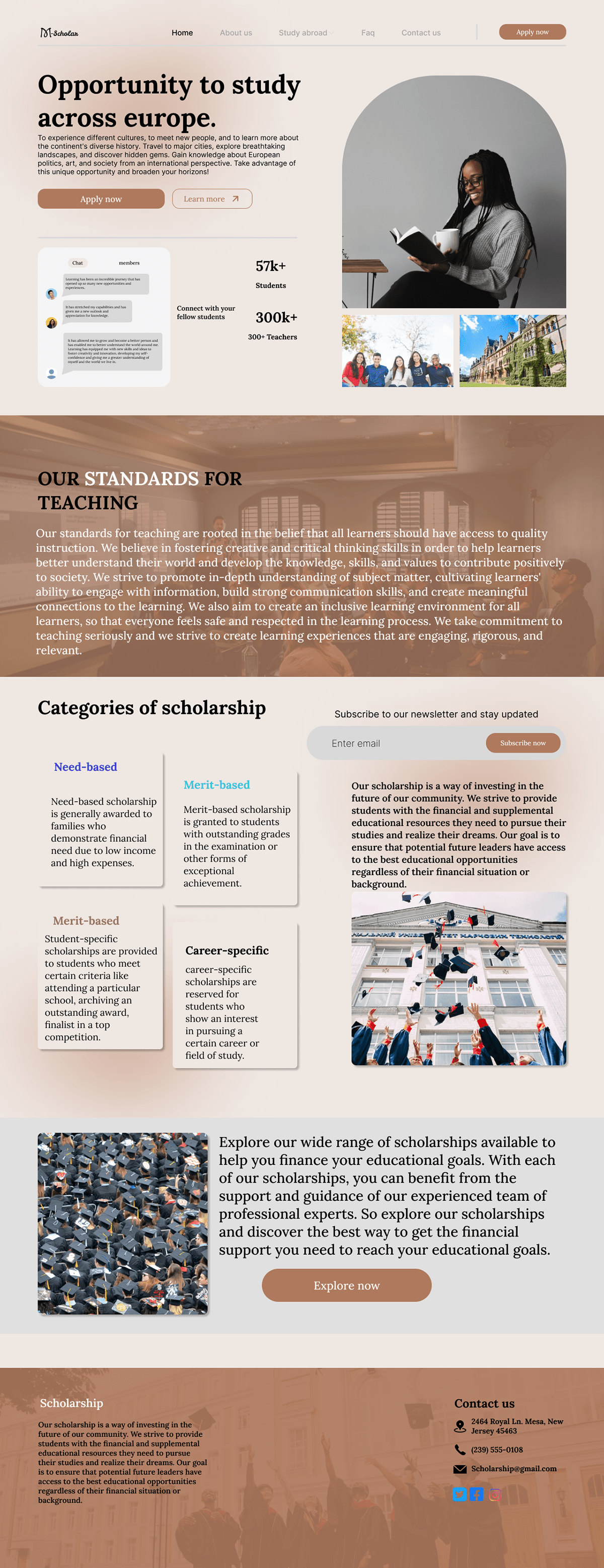 herosection scholarship Website Website Design Figma landing page