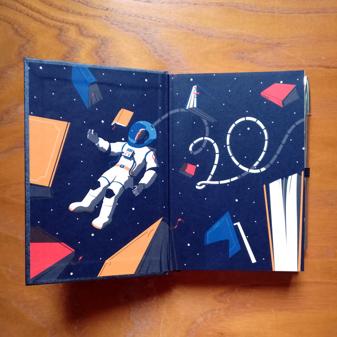 Smemoranda agenda Space  spaceman book astronaut Reading
