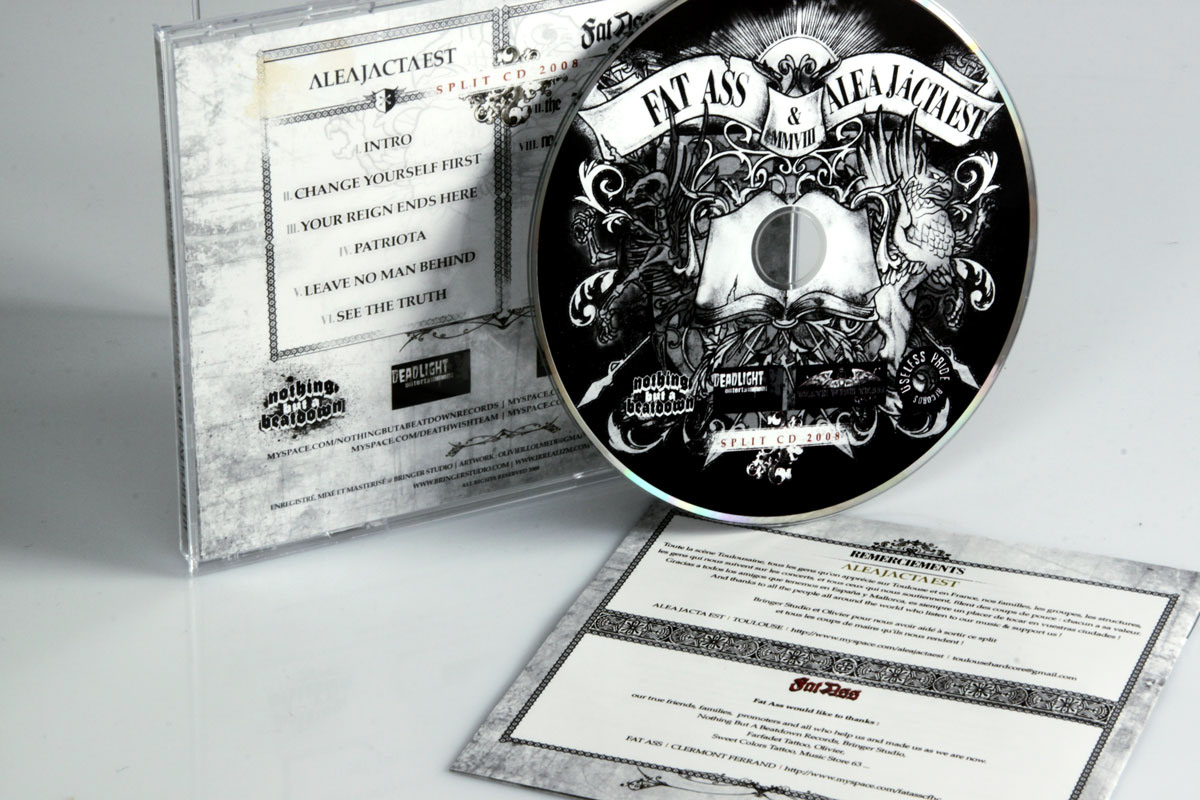 alea jacta est fatass CD cover cd pack split cd