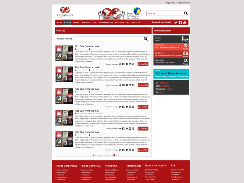 web design ui ux interfaz de usuario UI ux Intranet