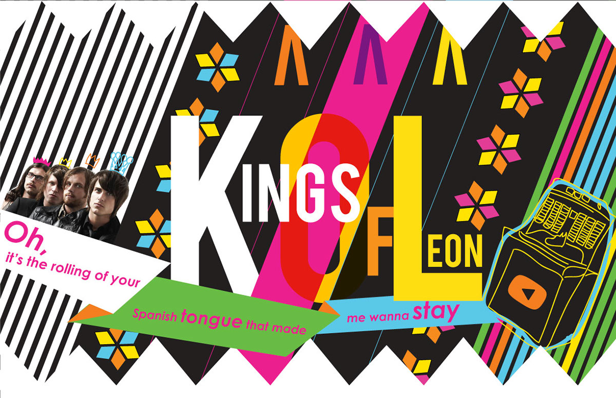 kol KING OF LEON music design graphic