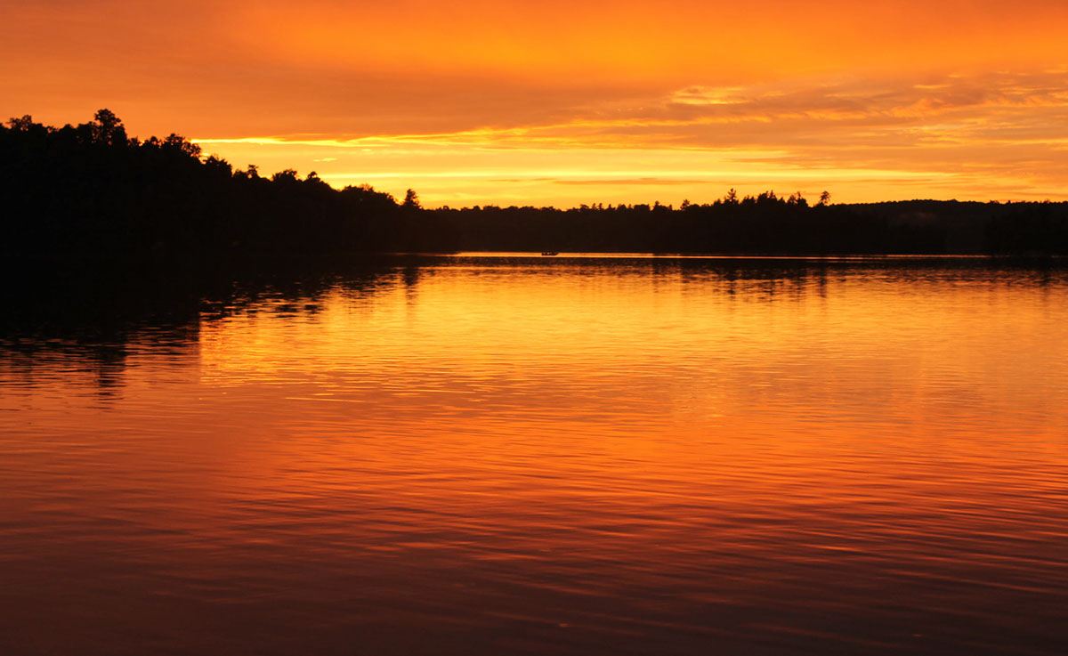 Canada Ontario Landscape Little Red Stone Red Stone Lake lake sunset wallpaper free