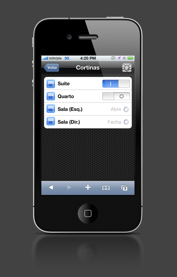 Mobile app user interface autohaus MaxHaus automation ios interface automation interface red black grey