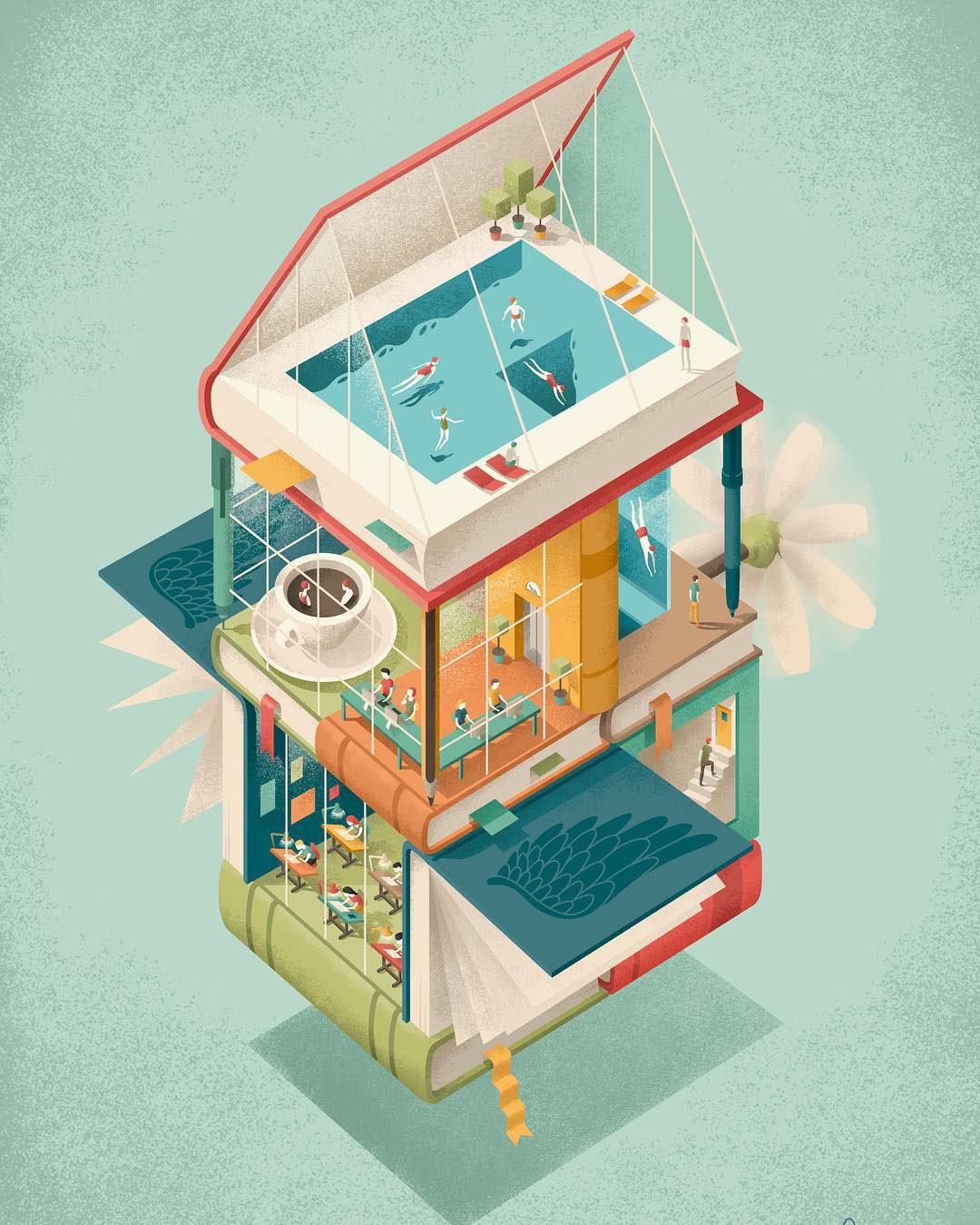 kreativeshaus Collaboration house Creativity artists Weekly instagram Imagine creative Isometric lowpoly Low Poly cinema4d cinema 4d 3D