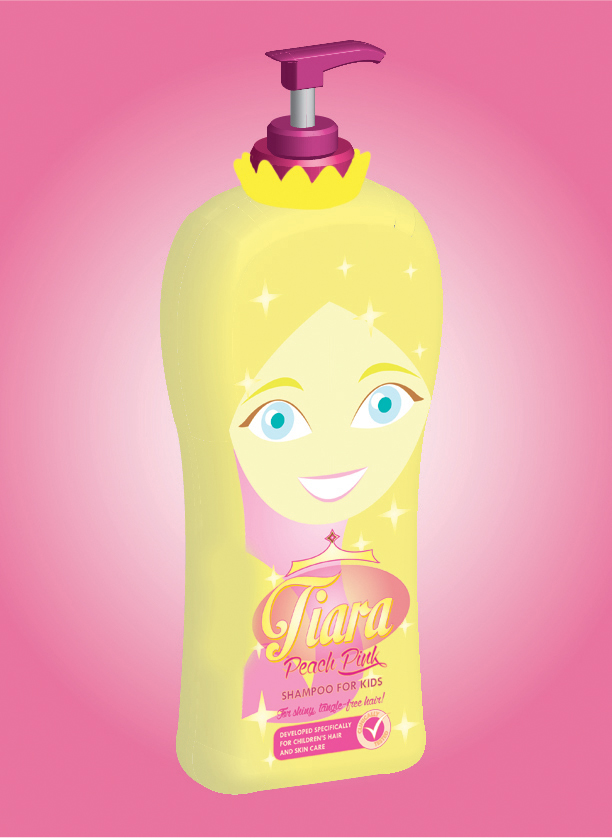 Princess TIARA kids bottle design vector design Logo Design shampoo Shampoo Design