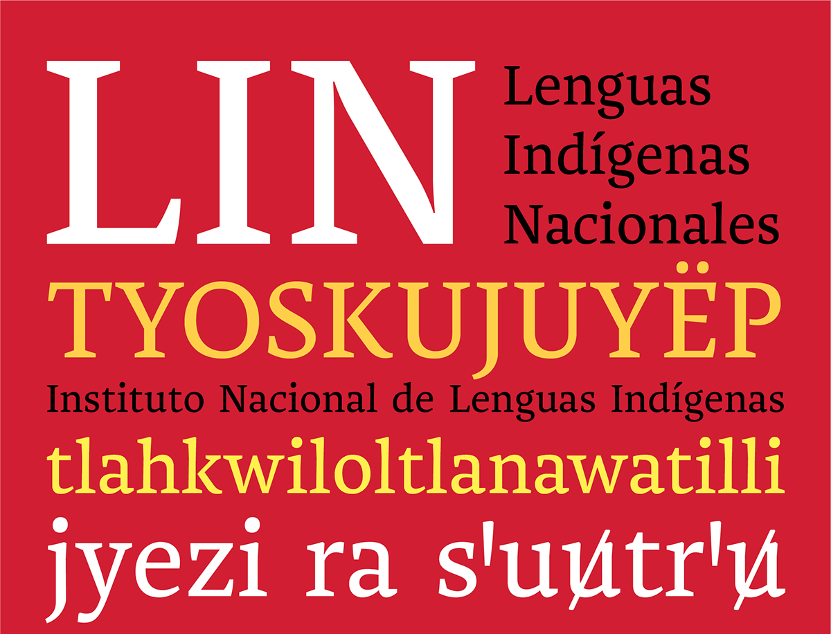 fuente INALI Indigenas indigenous languages lenguas indigenas mexico nahuatl tipografia type design Typeface