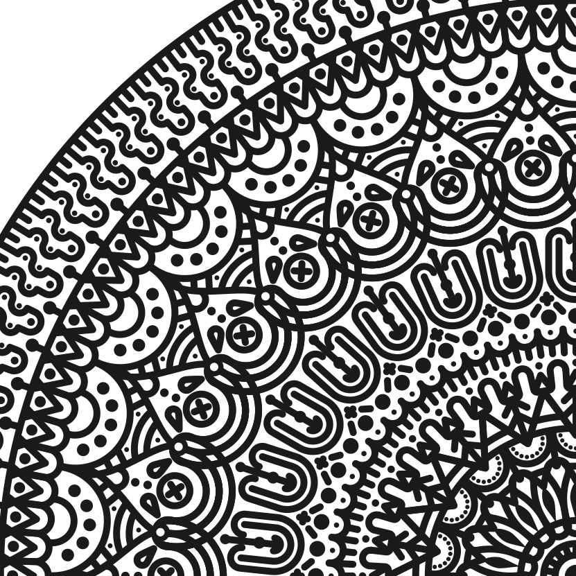 Mandala black pattern