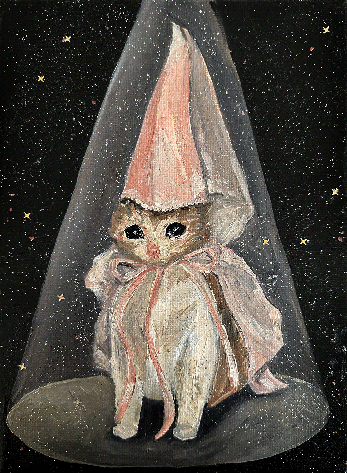 artist artwork canvas Cat cat meme Furby modern art oil Oil Painting painting  