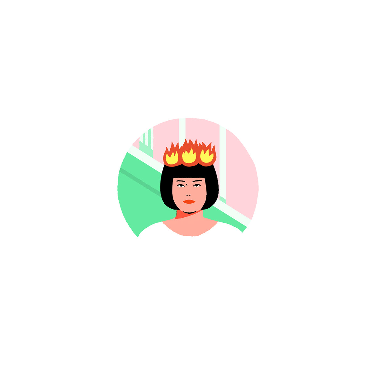 fire girl portrait