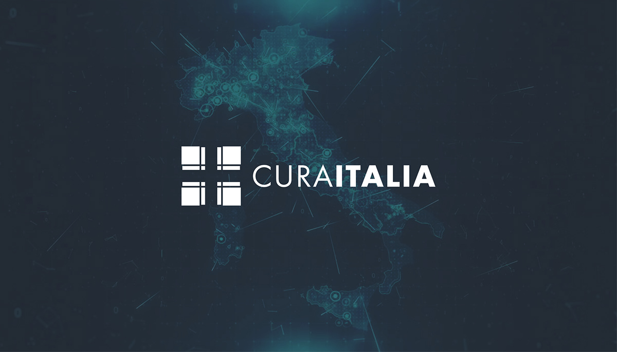 brand Coronavirus COVID-19 identity Italy logo Logotype statistics CURAITALIA marchio Adobe Portfolio