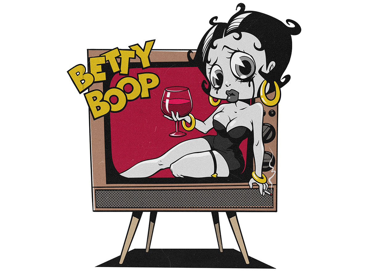 Betty Boop cartoon Character design  Digital Art  ILLUSTRATION 