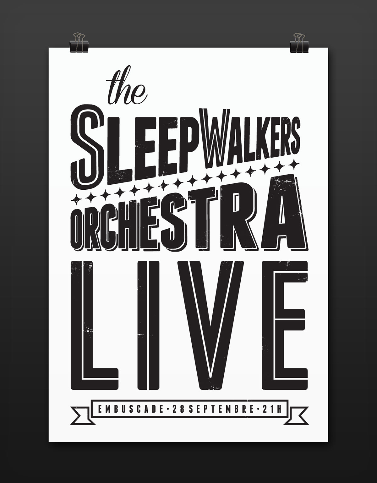swing blues sleep Walkers orchestra band Retro vintage logo Rock And Roll rock
