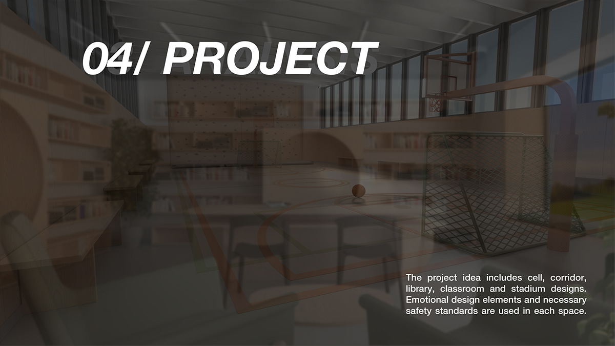 architecture diploma diploma project interior design  prison prison project Render SketchUP visualization vray