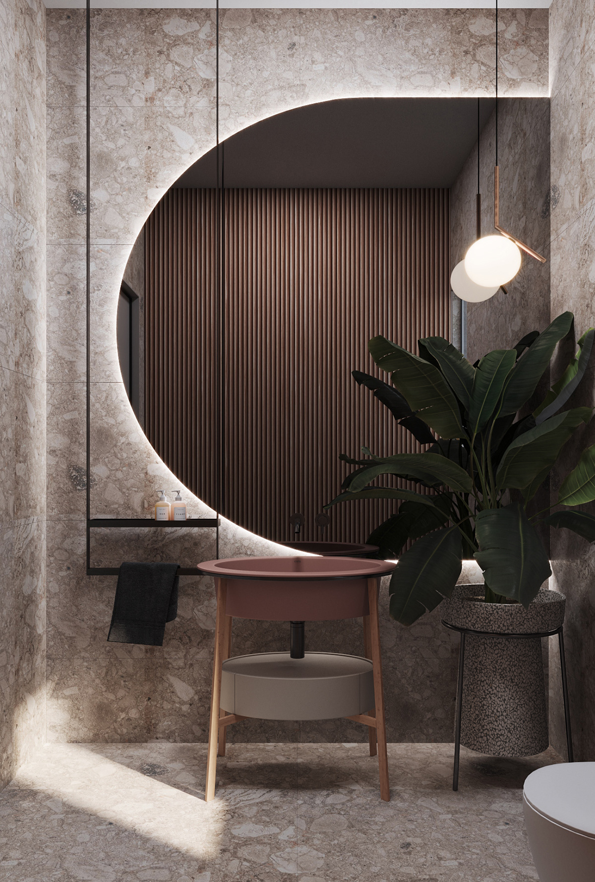 archviz bathroom interior design  toilet visualization