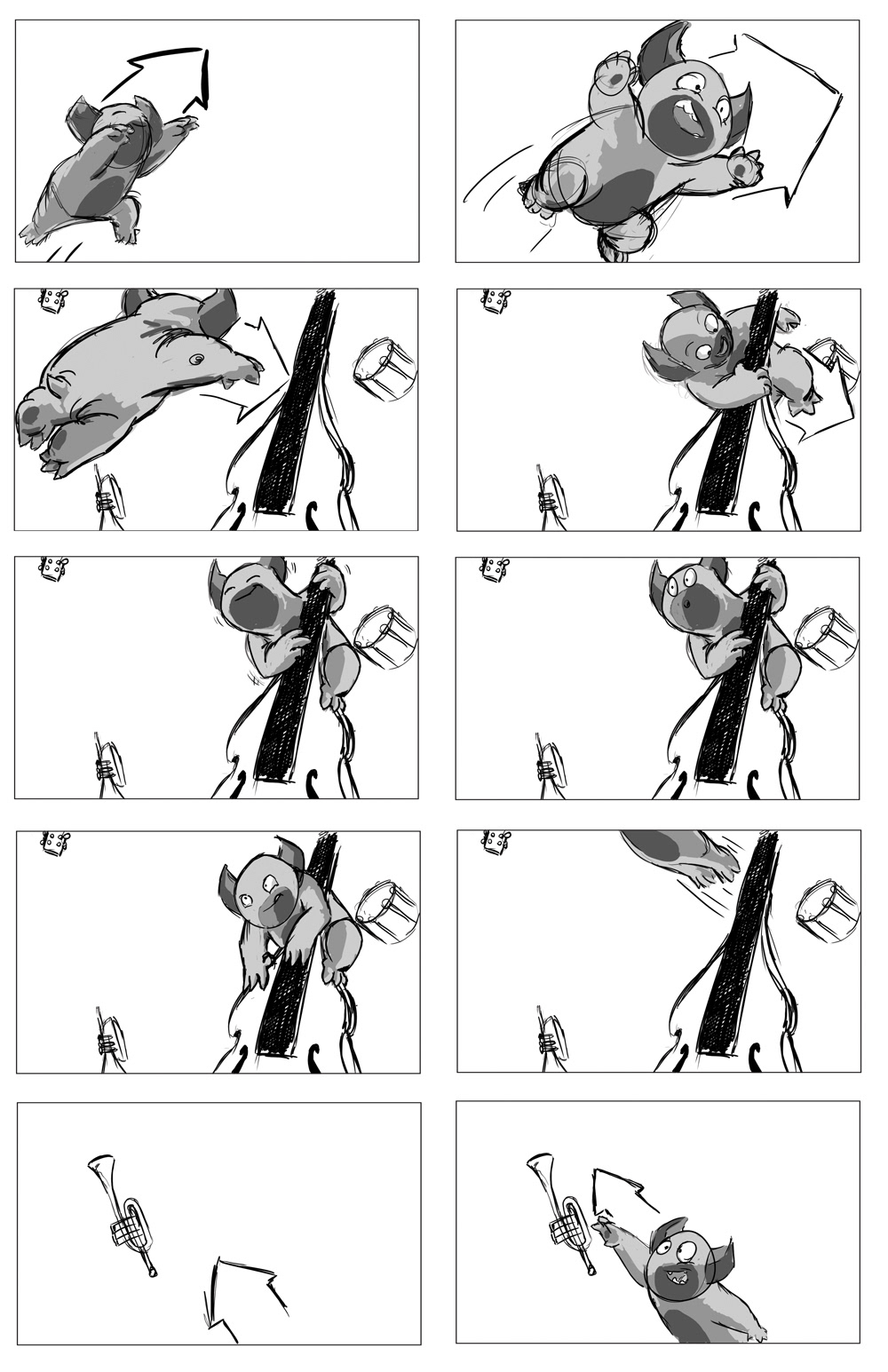 Storyboards musicians Imps