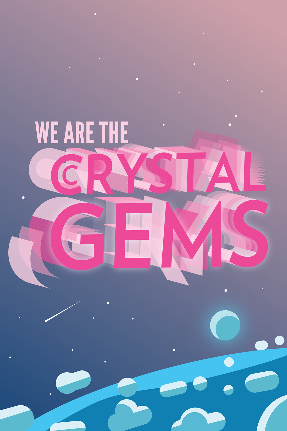 Steven Universe ILLUSTRATION  typography   graphic design  crystal gems Giant Woman