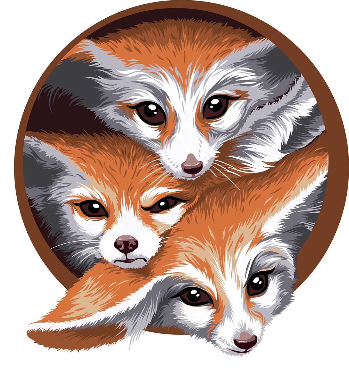 fennec illustrated FOX Mascot vector