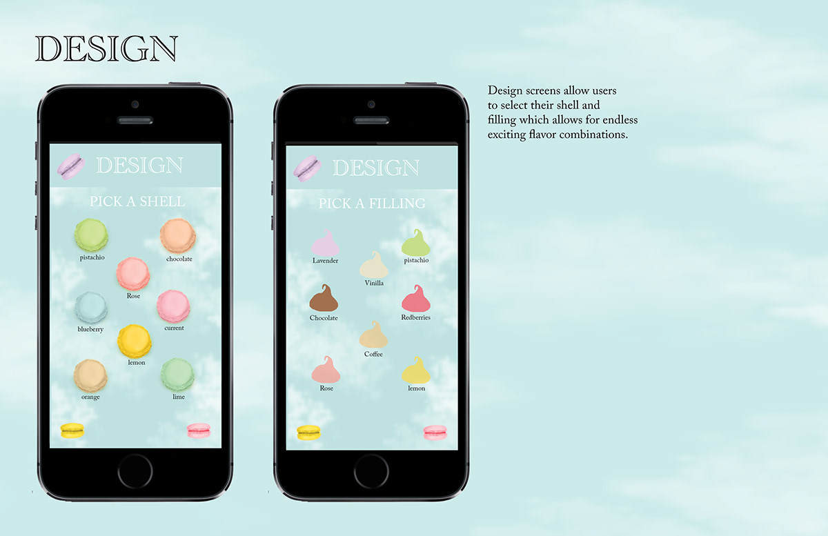 app design macarons