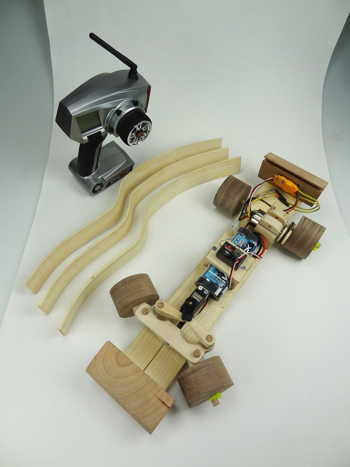 wooden rc car childrens toy modular