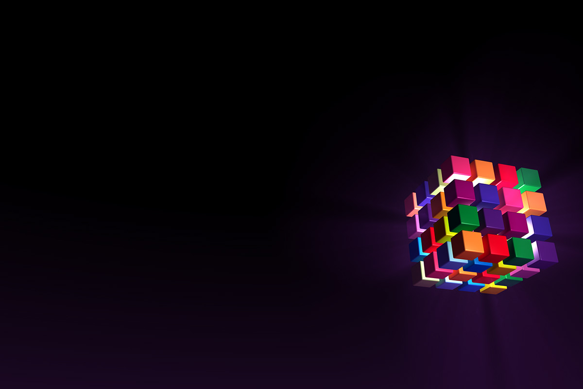 3D cinema 4d cube colors abstract violet