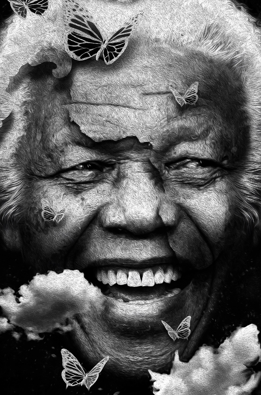 fantasmagorik nicolas obery dark Nelson Mandela black White fantastic strange super heros Apartheid iron man sud africa adobe photoshop