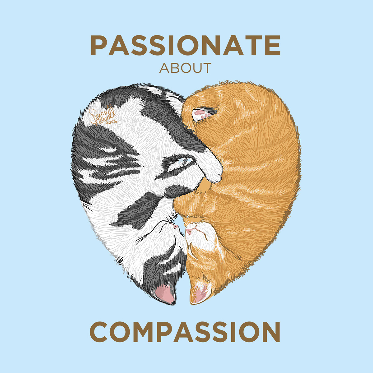 tshirt t-shirt canvas bag design illustrations FOX kittens compassion fur free animal welfare