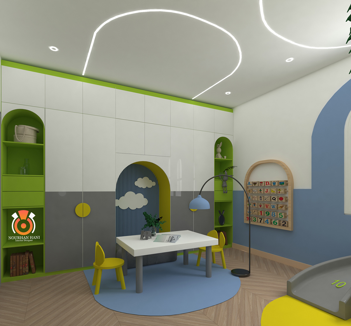 interior design  Interior child room intellectual disabled disability 3ds max 3d modeling