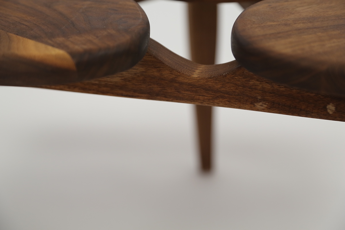 furniture coffee table walnut pebble