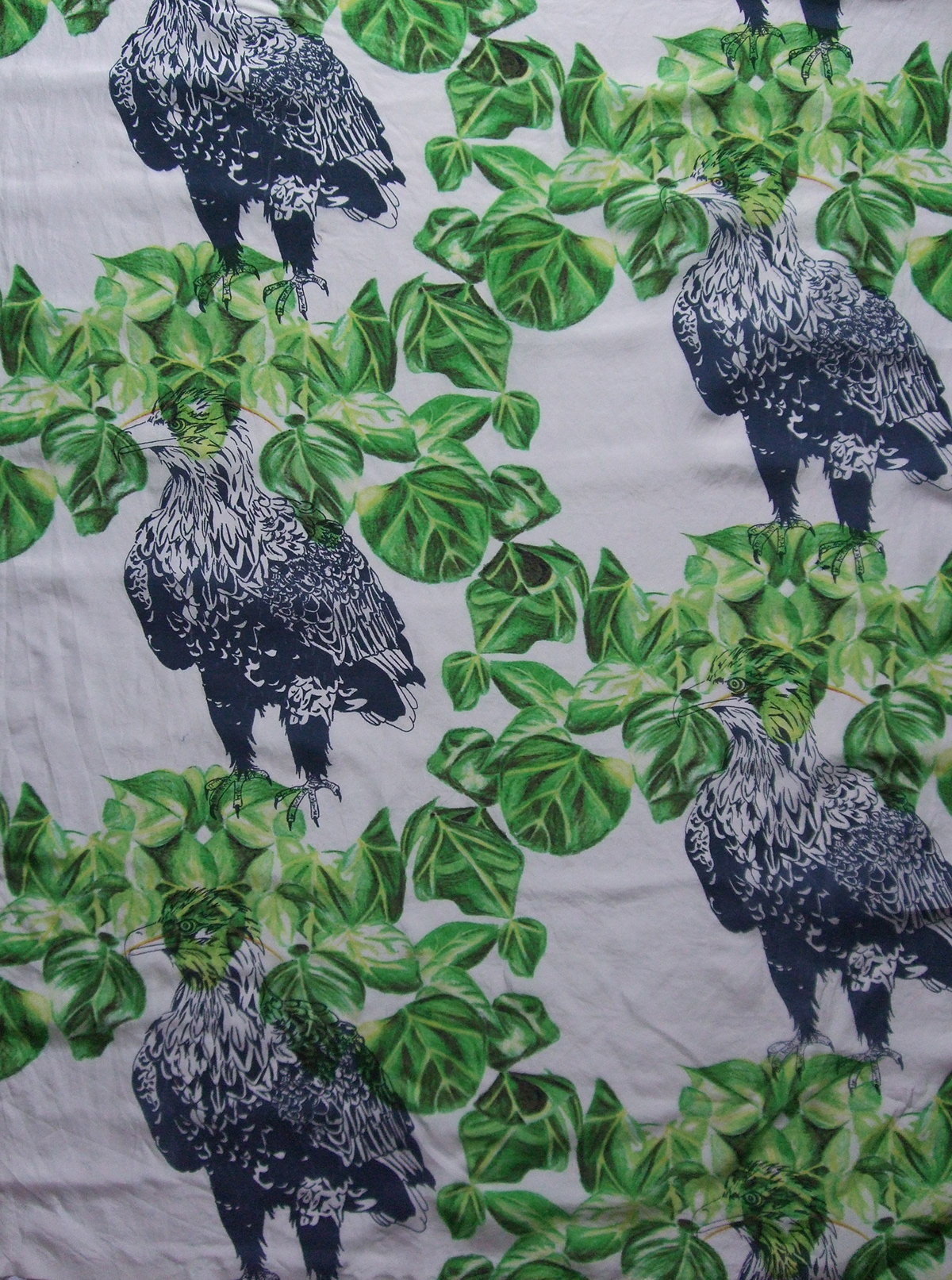 birds feathers Screenprinting Textiles interiors fabrics