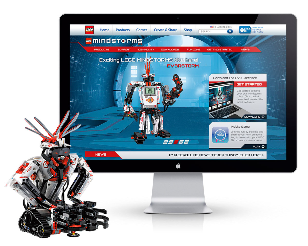LEGO mindstorms Website robots toys robotics