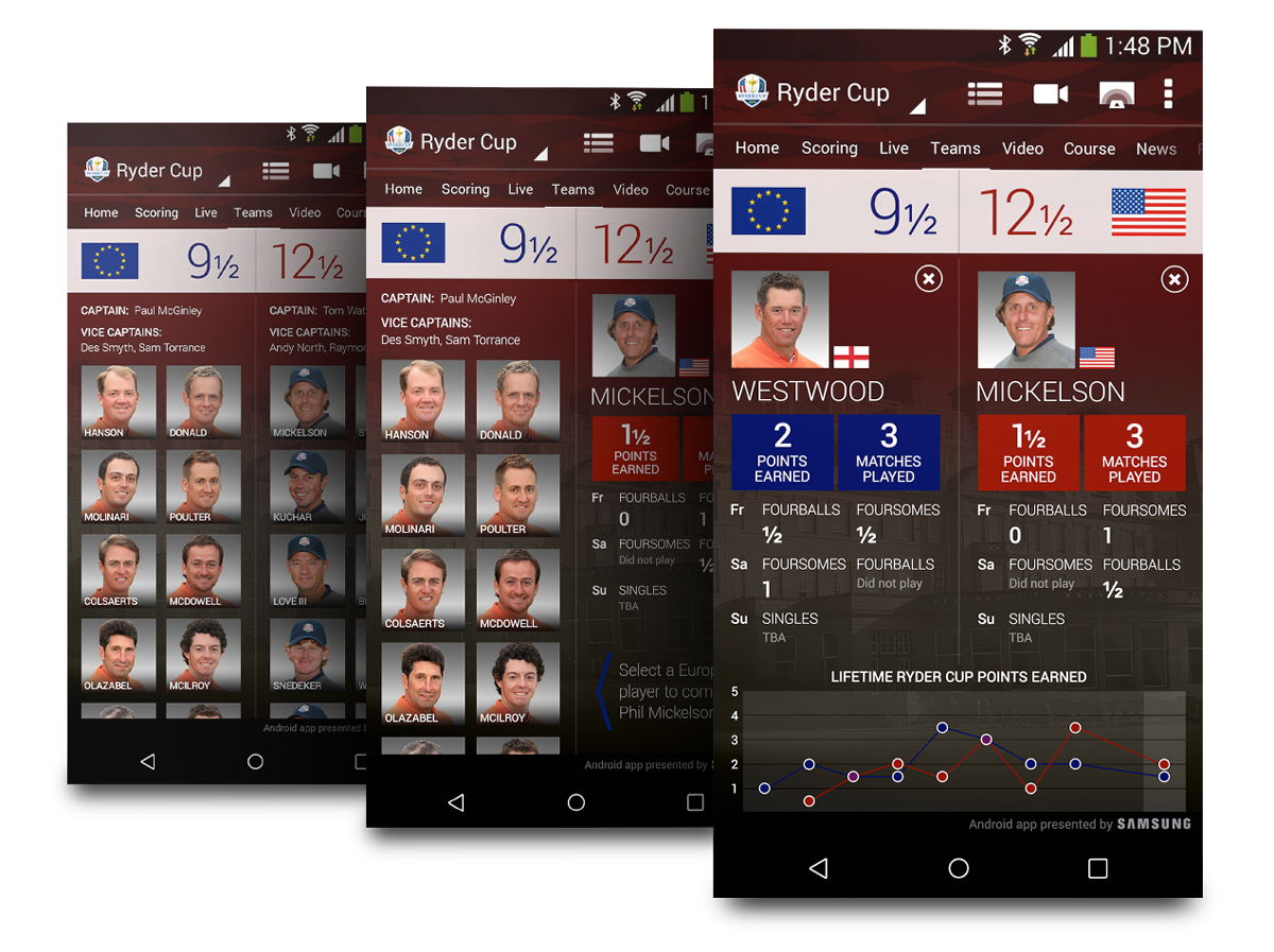 app design UI ux android graphic golf sports