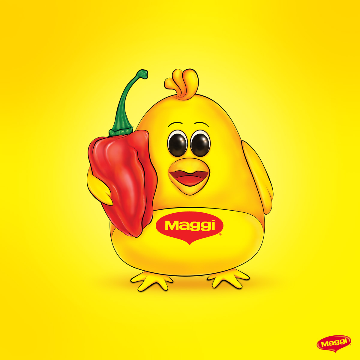 Maggi rd santodomingo  colours flavor chicken illustrations design Character